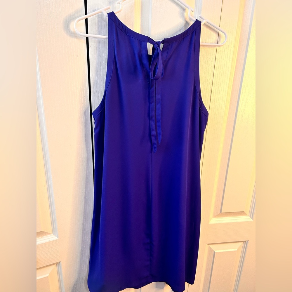 Worthington Sleeveless Tank Royal‎ Blue Dress Women's Size 12 Tie Back - Picture 5 of 5
